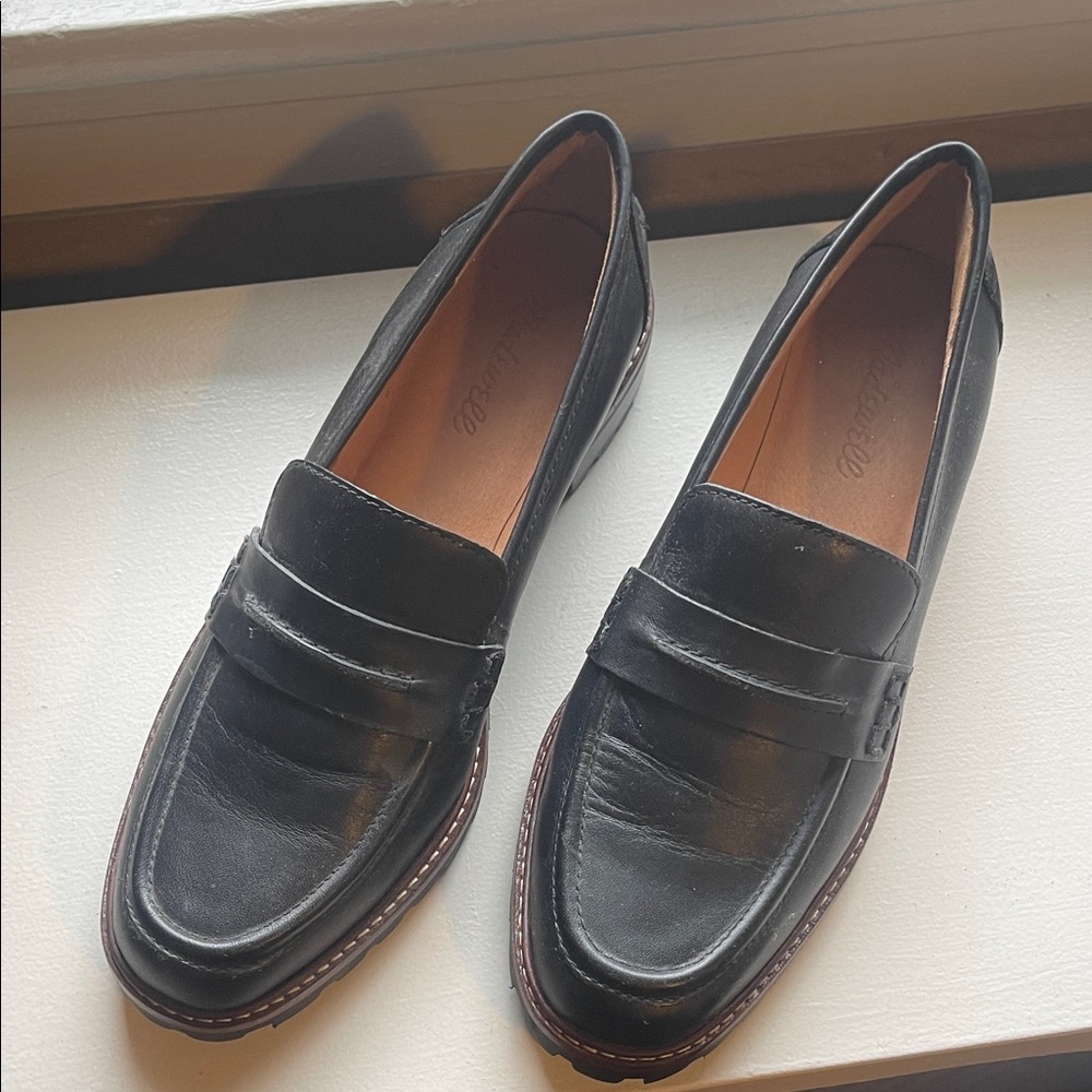 Madewell Black Leather Loafers